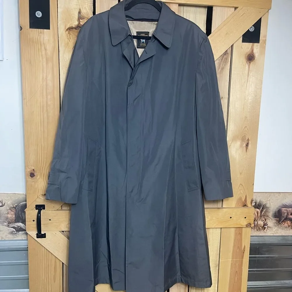 Hart Schaffner Marx New York Chicago Trench Coat Removable Lining Jacket